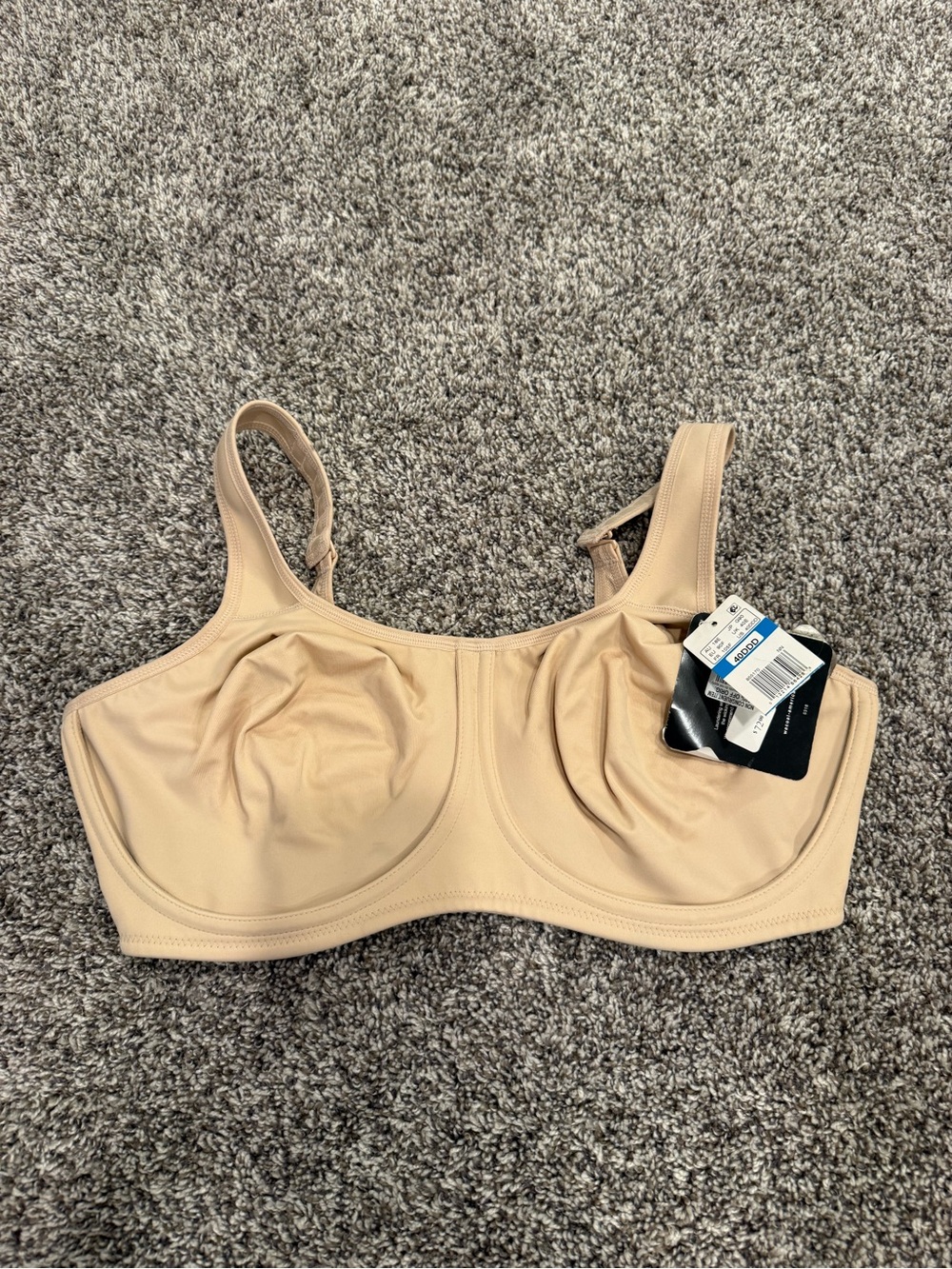 NWT Wacoal Sport Underwire Sports Bra 40DDD Nude Beige Molded Cups Style 855170